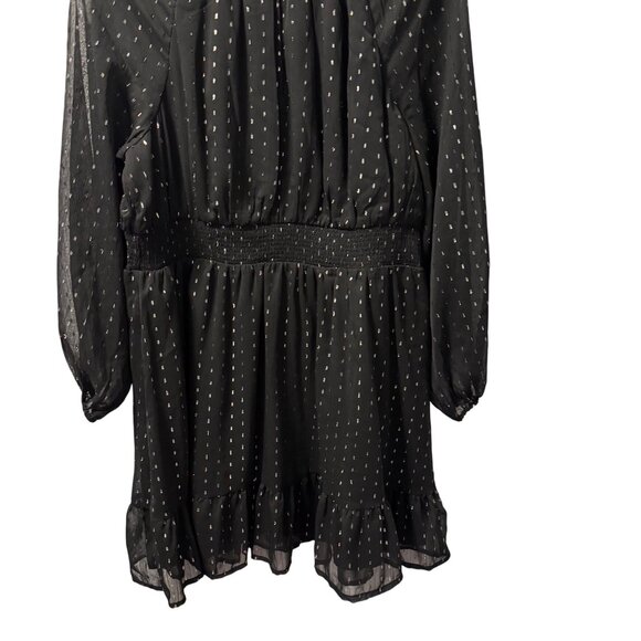 Old Navy Womens Black Metallic Dot Long Sleeve Dress Size L. NWT - Picture 6 of 12